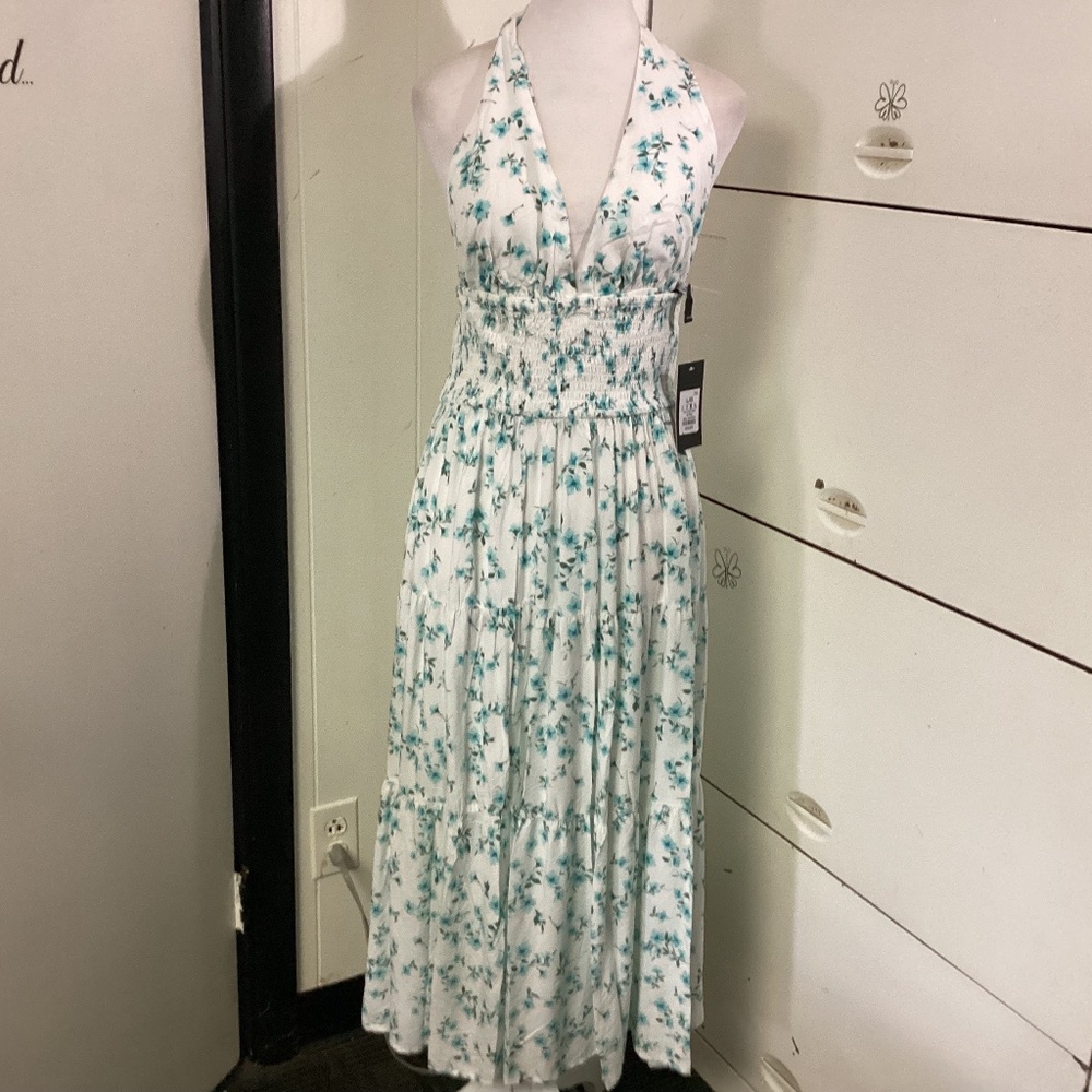 Streetwear Society Summer Floral Dress Size Large TWO PIECE HALTER TOP